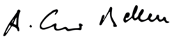 Unterschrift von Alexander Van der Bellen